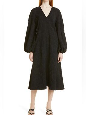 Stine Goya Rosen dress in textured black